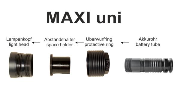 Maxi uni Akkurohr Standard für 1 x Akku