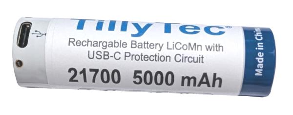 TillyTec® USB C battery 21700