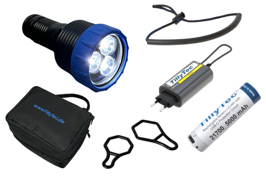 TillyTec Maxi uni set Tauchlampe Scuba Dive Light LED